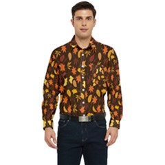 Thanksgiving Men s Long Sleeve Pocket Shirt  by nateshop