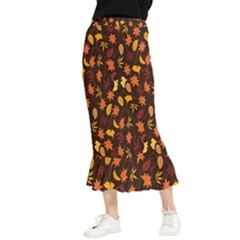 Thanksgiving Maxi Fishtail Chiffon Skirt by nateshop