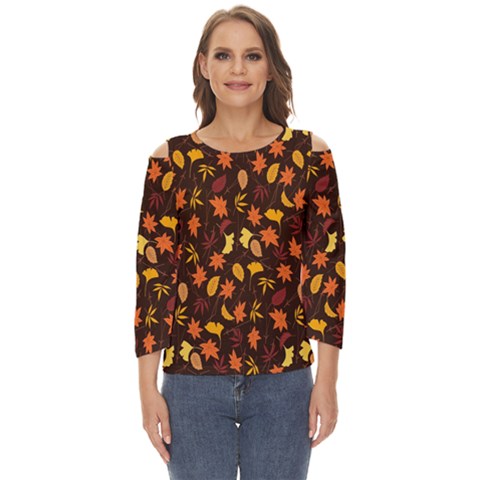 Thanksgiving Cut Out Wide Sleeve Top by nateshop