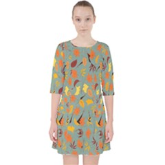 Thanksgiving-001 Quarter Sleeve Pocket Dress by nateshop