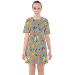 Thanksgiving-001 Sixties Short Sleeve Mini Dress by nateshop