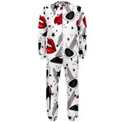 Red Lips Black Heels Pattern Onepiece Jumpsuit (men)