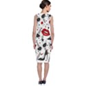 Red Lips Black Heels Pattern Classic Sleeveless Midi Dress View2