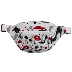 Red Lips Black Heels Pattern Fanny Pack