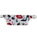 Red Lips Black Heels Pattern Active Waist Bag View2