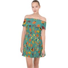 Thanksgiving-003 Off Shoulder Chiffon Dress by nateshop