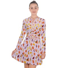 Thanksgiving-004 Long Sleeve Panel Dress by nateshop