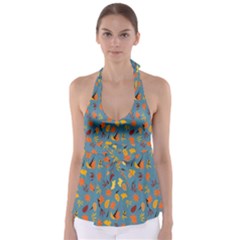 Thanksgiving-005 Babydoll Tankini Top by nateshop