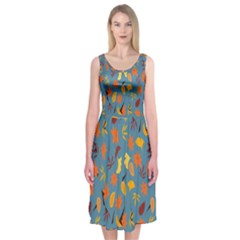 Thanksgiving-005 Midi Sleeveless Dress by nateshop