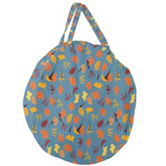 Thanksgiving-005 Giant Round Zipper Tote by nateshop