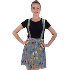 Thanksgiving-005 Velvet Suspender Skater Skirt by nateshop