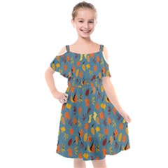 Thanksgiving-005 Kids  Cut Out Shoulders Chiffon Dress by nateshop