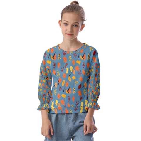 Thanksgiving-005 Kids  Cuff Sleeve Top by nateshop