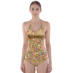 Calendar -1 Cut-out One Piece Swimsuit by nateshop