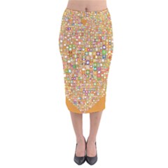 Calendar -1 Velvet Midi Pencil Skirt by nateshop