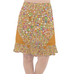 Calendar -1 Fishtail Chiffon Skirt by nateshop