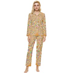 Calendar -1 Womens  Long Sleeve Velvet Pocket Pajamas Set by nateshop