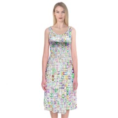 Calendar Midi Sleeveless Dress by nateshop