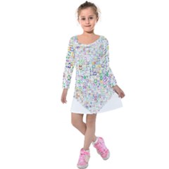 Calendar Kids  Long Sleeve Velvet Dress