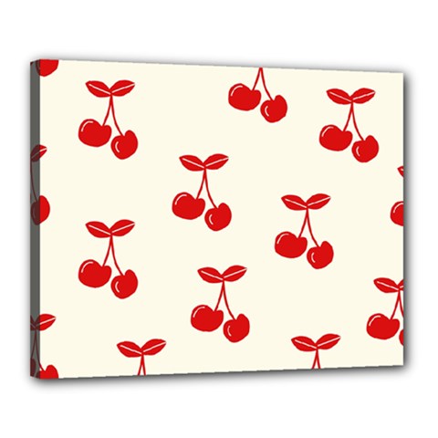 Cherries Canvas 20  X 16  (stretched) by nateshop