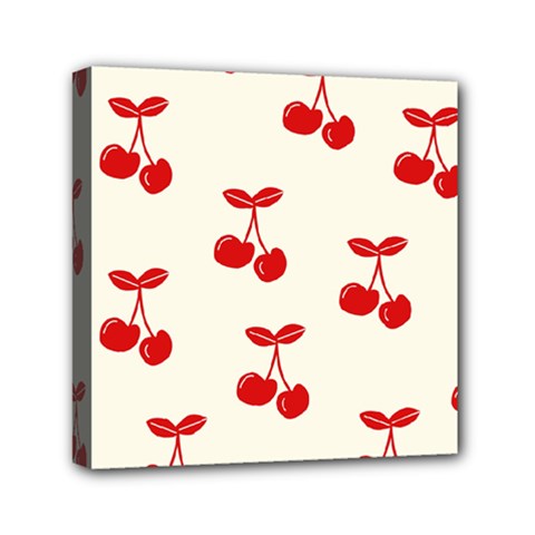 Cherries Mini Canvas 6  X 6  (stretched) by nateshop