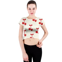 Cherries Crew Neck Crop Top by nateshop