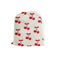 Cherries Drawstring Pouch (large) by nateshop