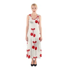 Cherries Sleeveless Maxi Dress by nateshop