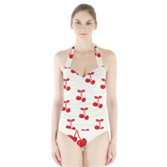 Cherries Halter Swimsuit by nateshop