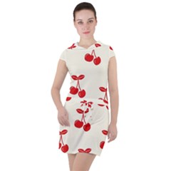 Cherries Drawstring Hooded Dress by nateshop