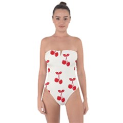 Cherries Tie Back One Piece Swimsuit by nateshop