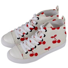 Cherries Women s Mid-top Canvas Sneakers by nateshop