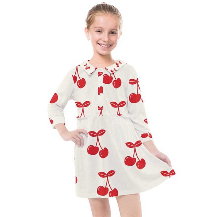 Cherries Kids  Quarter Sleeve Shirt Dress