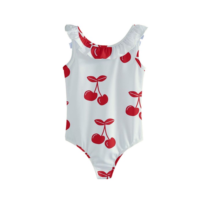 Cherries Kids  Frill Swimsuit