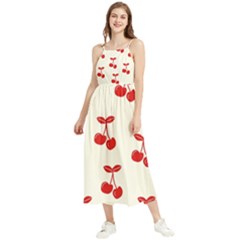 Cherries Boho Sleeveless Summer Dress by nateshop