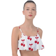 Cherries Frill Bikini Top by nateshop