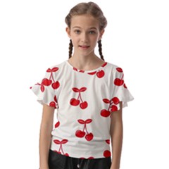 Cherries Kids  Cut Out Flutter Sleeves by nateshop