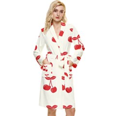 Cherries Long Sleeve Velour Robe by nateshop