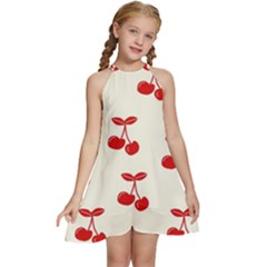 Cherries Kids  Halter Collar Waist Tie Chiffon Dress by nateshop