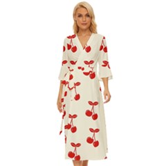 Cherries Midsummer Wrap Dress by nateshop