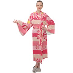 Floral-002 Maxi Velour Kimono by nateshop