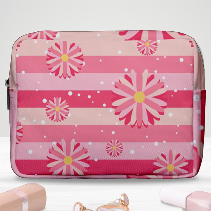 Floral-002 Make Up Pouch (Large)