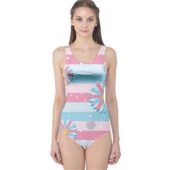 Flowers-023 One Piece Swimsuit by nateshop