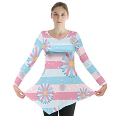 Flowers-023 Long Sleeve Tunic  by nateshop