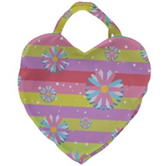 Flowers-024 Giant Heart Shaped Tote by nateshop