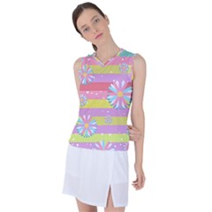 Flowers-024 Women s Sleeveless Sports Top by nateshop