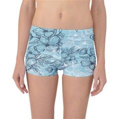 Flowers-25 Reversible Boyleg Bikini Bottoms by nateshop