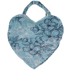 Flowers-25 Giant Heart Shaped Tote by nateshop