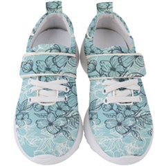 Flowers-25 Kids  Velcro Strap Shoes