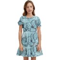 Flowers-25 Kids  Puff Sleeved Dress View1